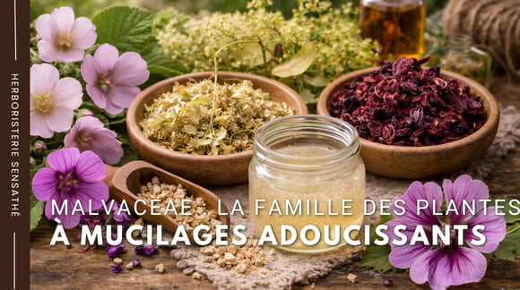 Malvaceae  La famille des plantes à mucilages adoucissants - Herboristerie Sensathé